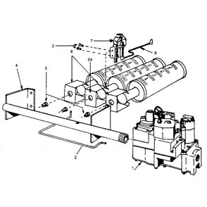 Burner Assembly 2 Diagram and Parts List for 229964452  Kenmore Water Heater