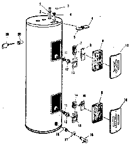Replacement parts Diagram and Parts List for 220323000  Kenmore Water Heater