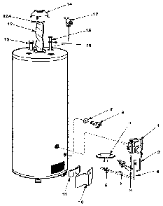 Replacement parts Diagram and Parts List for 220331500  Kenmore Water Heater