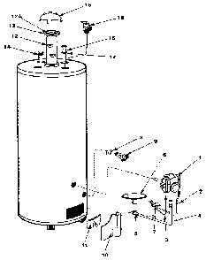 Replacement parts Diagram and Parts List for 220339300  Kenmore Water Heater
