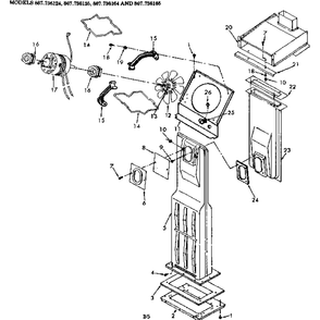 Combustion Chamber Diagram and Parts List for 867736124  Kenmore Furnace