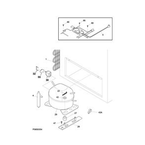 System Diagram and Parts List for 25317202414  Kenmore Freezer