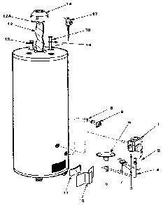 Replacement parts Diagram and Parts List for 220339100  Kenmore Water Heater