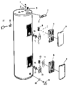 Functional replacement parts Diagram and Parts List for 3244  Kenmore Water Heater