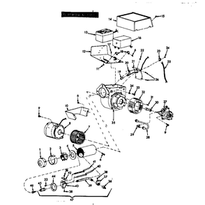 Oil Burner Assembly Diagram and Parts List for 86774911  Kenmore Air Conditioner