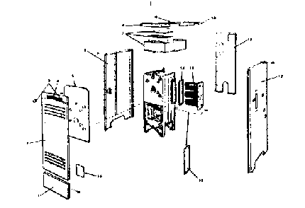 Boiler jacket Diagram and Parts List for 229127  Kenmore Water Heater