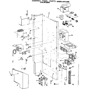 Control Panel Parts Diagram and Parts List for 867812970  Kenmore Air Conditioner