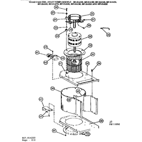 Blower Assembly/814120 Diagram and Parts List for 867814080  Kenmore Air Conditioner