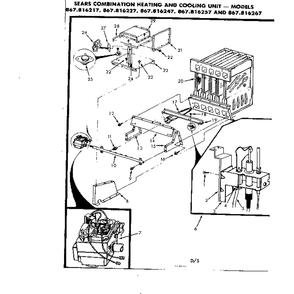 Heat Exchanger Diagram and Parts List for 867816257  Kenmore Air Conditioner