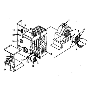 Heating Section And Blower 1 Diagram and Parts List for 867815101  Kenmore Air Conditioner
