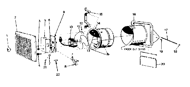 Replacement parts Diagram and Parts List for 864634000  Kenmore Bath & Ventilation Fan