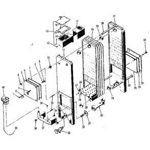 Combustion Chamber Diagram and Parts List for 229962141  Kenmore Water Heater