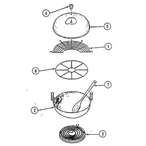 Wok Diagram and Parts List for 22604 1988 Kenmore Range