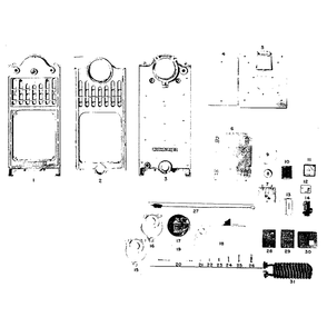 Repair Parts Diagram and Parts List for 229513  Kenmore Water Heater