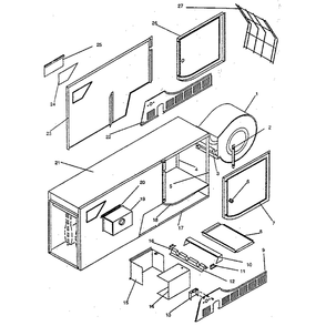 Non-Functional Replacement Parts Diagram and Parts List for 867772570  Kenmore Furnace