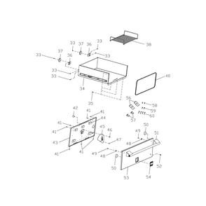 Drawer Diagram and Parts List for 79048003604  Kenmore Warming Drawer