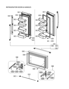 Refrigerator Door And Handles Diagram and Parts List for 11173022020  Kenmore Refrigerator