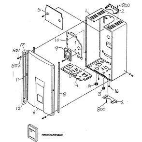 Cabinet Parts Diagram and Parts List for 154330030  Kenmore Water Heater