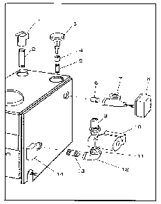 Boiler controls and piping Diagram and Parts List for 229960080  Kenmore Water Heater