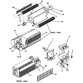 Functional Diagram and Parts List for 867841002  Kenmore Air Conditioner