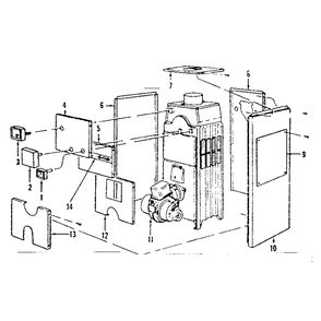 Hot Water Boiler Jackets Diagram and Parts List for 22994815  Kenmore Water Heater
