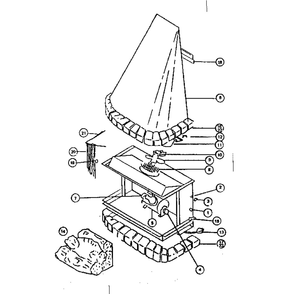 Replacement Parts Diagram and Parts List for 27941142  Kenmore Fireplace & Insert