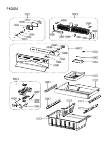 Freezer Room Diagram and Parts List for 11173025120  Kenmore Refrigerator
