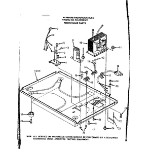Microwave Parts Diagram and Parts List for 5668868420  Kenmore Microwave