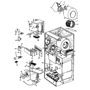 Functional Replacement Parts Diagram and Parts List for 867769381  Kenmore Furnace