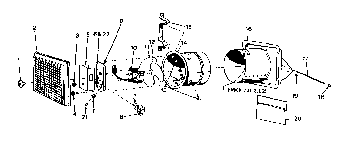 Replacement parts Diagram and Parts List for 864635201  Kenmore Bath & Ventilation Fan