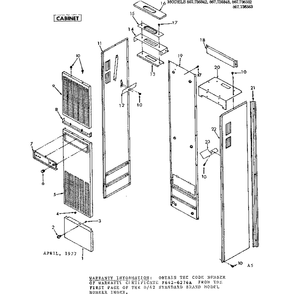 Cabinet Diagram and Parts List for 867736382  Kenmore Furnace