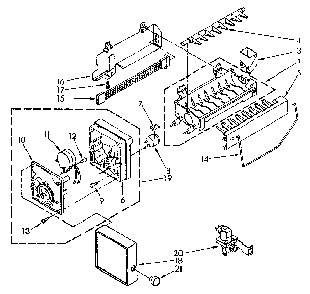 Icemaker Diagram and Parts List for 8440  Kenmore Ice Maker