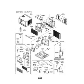 Air Conditioner Diagram and Parts List for 58077187710  Kenmore Air Conditioner