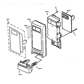 Control Panel Diagram and Parts List for 56568480791  Kenmore Microwave