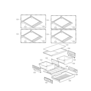 Refrigerator Parts Diagram and Parts List for 79571039011  Kenmore Refrigerator