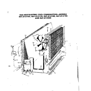 Electric Cool Combination 2 Diagram and Parts List for 867815160  Kenmore Heater