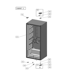 Cabinet Diagram and Parts List for KRFU021AWE0  Kenmore Freezer