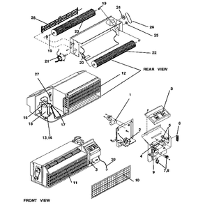 Functional Diagram and Parts List for 867842991  Kenmore Air Conditioner