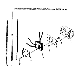 Control Box Diagram and Parts List for 867736124  Kenmore Furnace