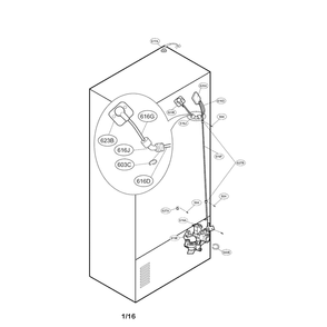 Valve And Water Parts Diagram and Parts List for 79572069315  Kenmore Refrigerator