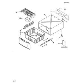 Cabinet Parts Diagram and Parts List for 11057828600  Kenmore Washer