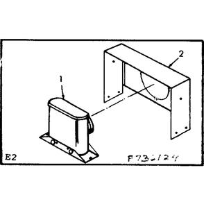 Tee Flue And Wall Shield Diagram and Parts List for 867736124  Kenmore Furnace