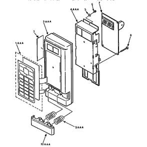 Control Panel Diagram and Parts List for 5658954790  Kenmore Microwave