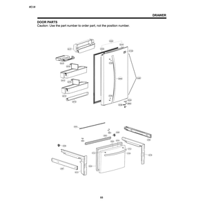 Door Parts Diagram and Parts List for 79579024312  Kenmore Refrigerator