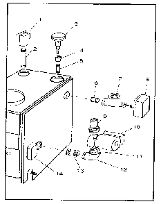 Boiler controls and piping Diagram and Parts List for 229960090  Kenmore Water Heater