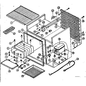 Refrigeration System And Cabinet Diagram and Parts List for 6127905120  Kenmore Refrigerator