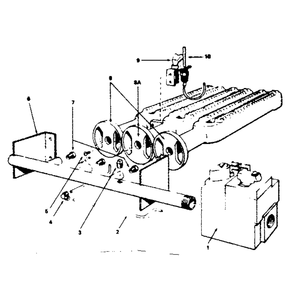 Gas Burners & Manifold Diagram and Parts List for 229962250  Kenmore Water Heater