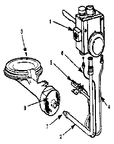 Part Location Diagram of AP-7492 Kenmore Orifice, burner (l.p. gas) (when ordering this part, the model, type of gas, and serial number must be included)