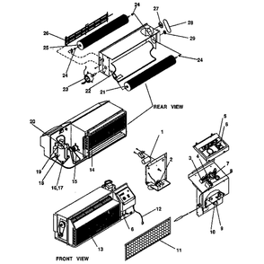 Functional Diagram and Parts List for 867840302  Kenmore Air Conditioner