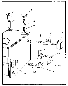 Boiler controls and piping Diagram and Parts List for 229960150  Kenmore Water Heater